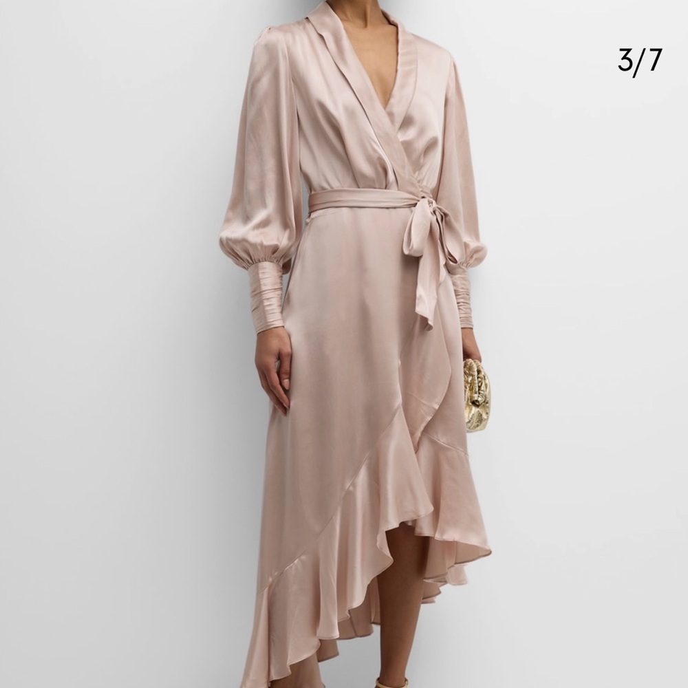 Elegant Zimmermann pink silk Wrap size US 10 dress (Zimmerman size 3) $495